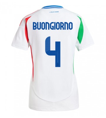 Italien Alessandro Buongiorno #4 Replika Udebanetrøje Dame EM 2024 Kortærmet